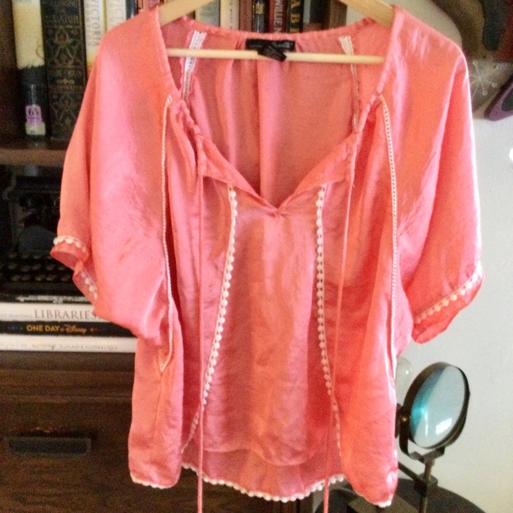 Coral Colored Boho Top